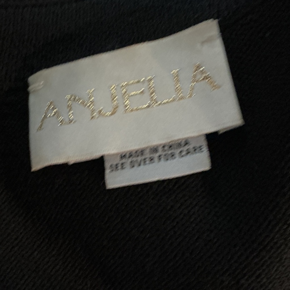 Vintage Toula Anjelia Black Zip-Front Women's Blazer with Subtle Embellishment - Picture 5 of 6